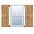 Framed Board-n-Batten Shutters with Z-Bar, Rough Sawn Western Red Cedar C728