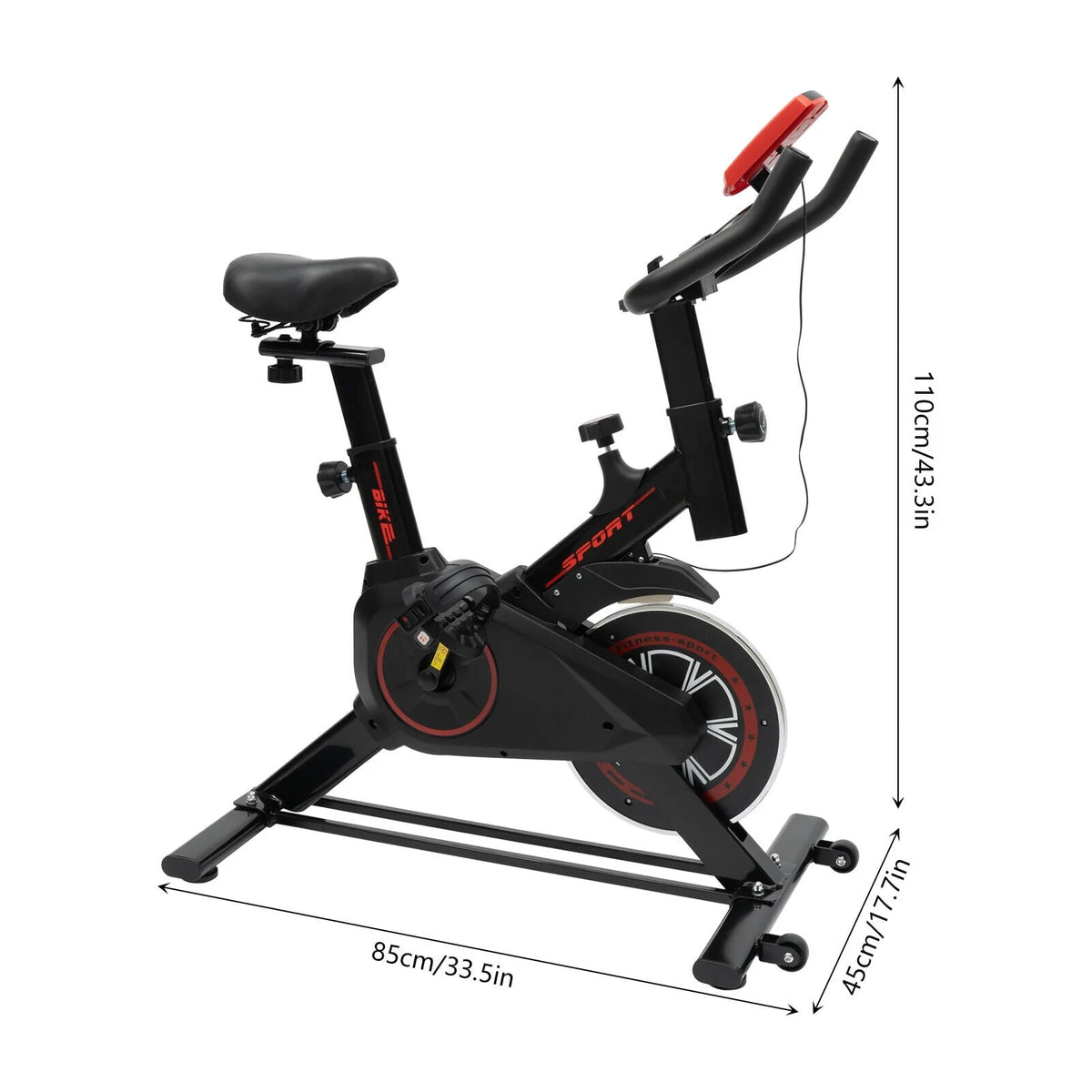 Indoor Cycling Exercise Bike Black S7302