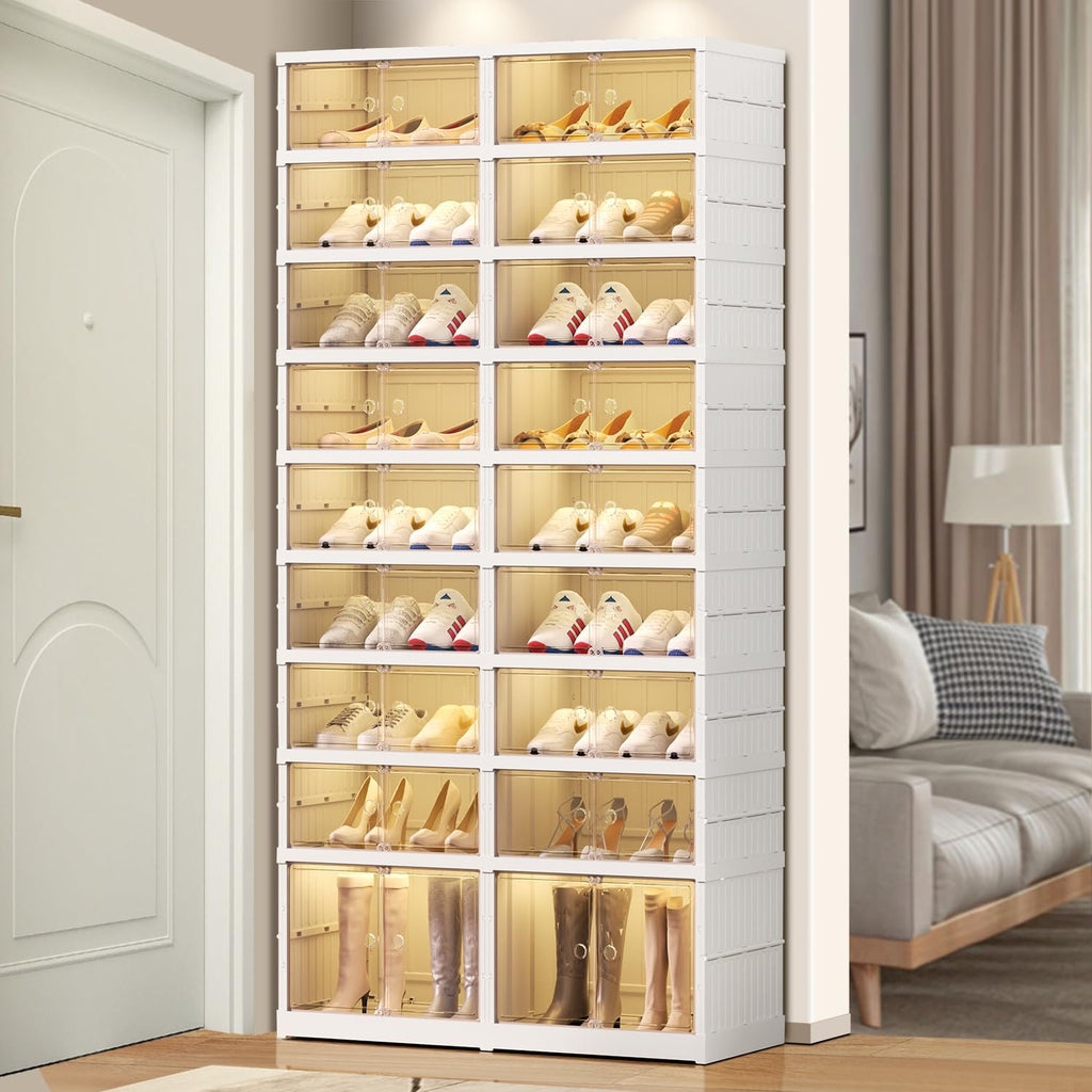 9 Tier Foldable Plastic Shoe Rack Organizer J2178
