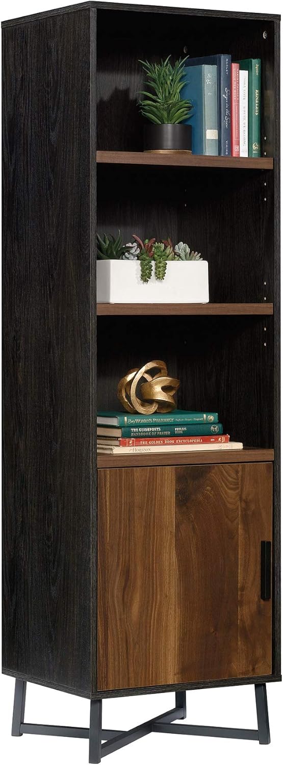 Brew Oak Finish Bookcase with Door T559089