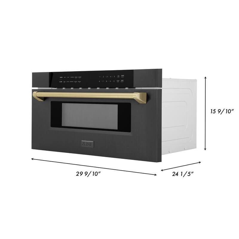 Built-In Microwave Drawer in Black Stainless Steel L897310