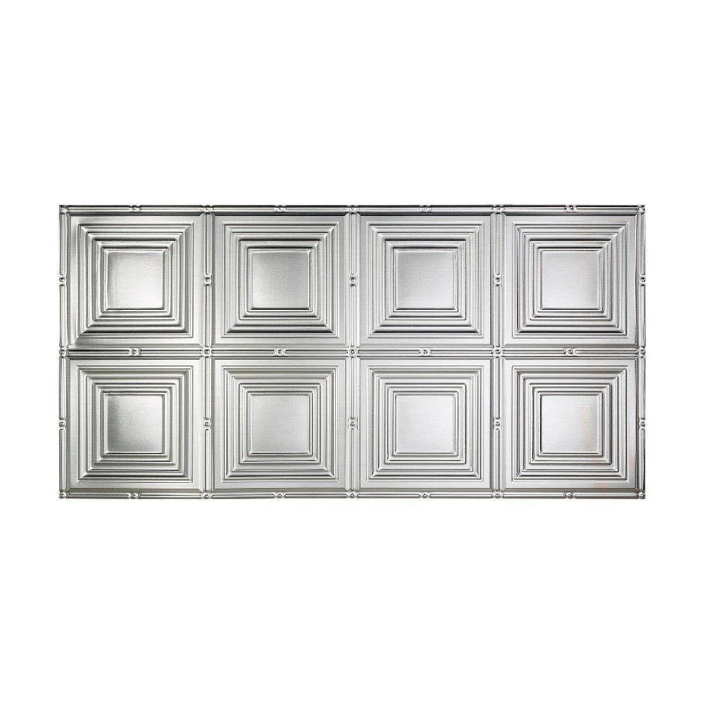 Brushed Aluminum Glue Up Ceiling Tile 5 Pack H518