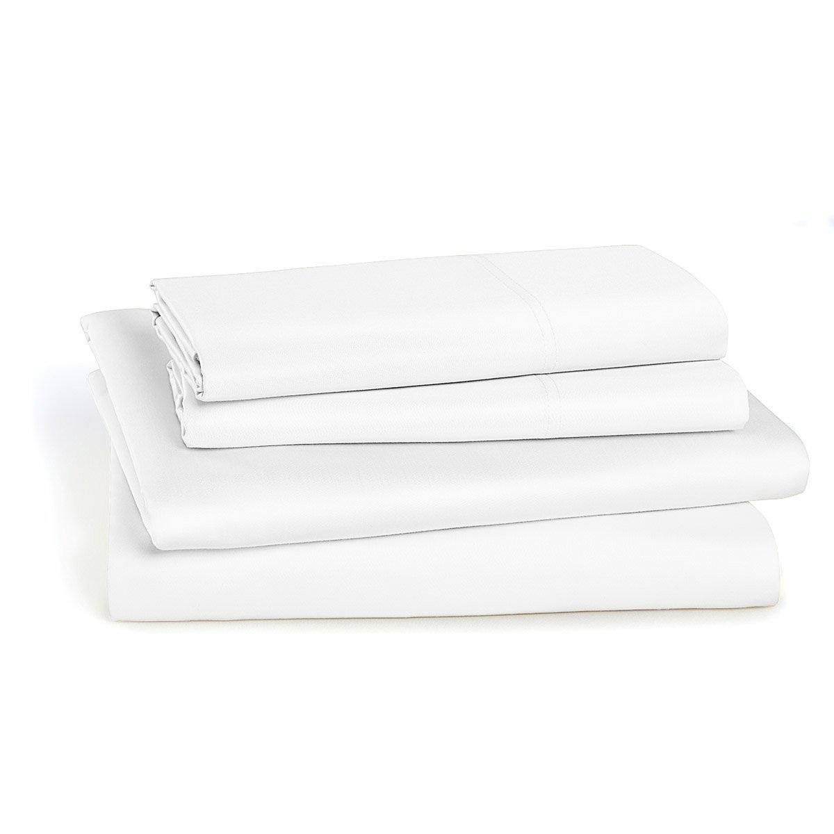 King White Percale Sheet Set D22742