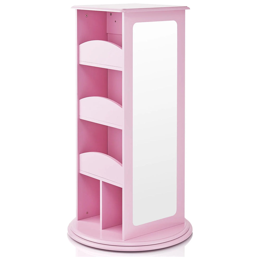 Pink Rotating Dress-Up Storage Armoire with 2 Mirrors R956