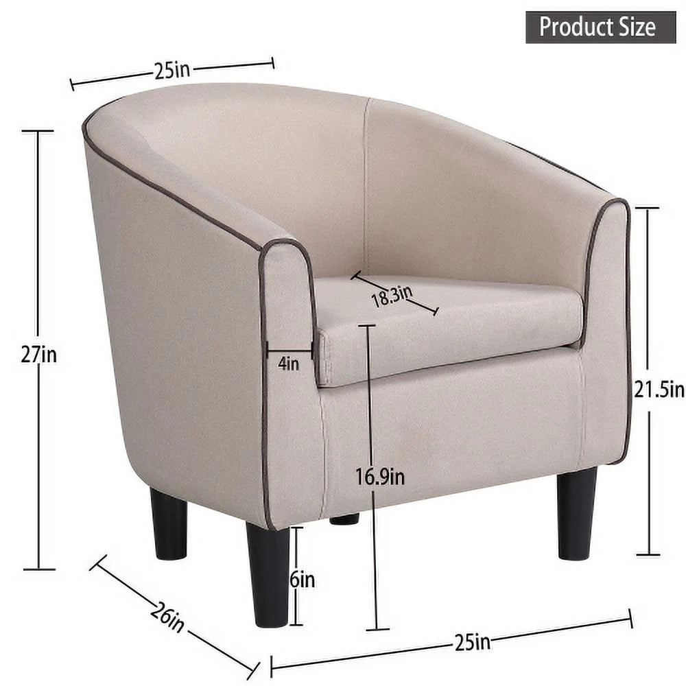 Beige Fabric Accent Chair N12297