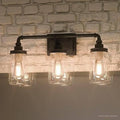 Industrial Bathroom Light, Medium Size, Antique Black K255