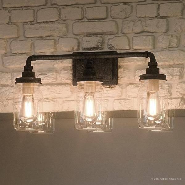 Industrial Bathroom Light, Medium Size, Antique Black K255