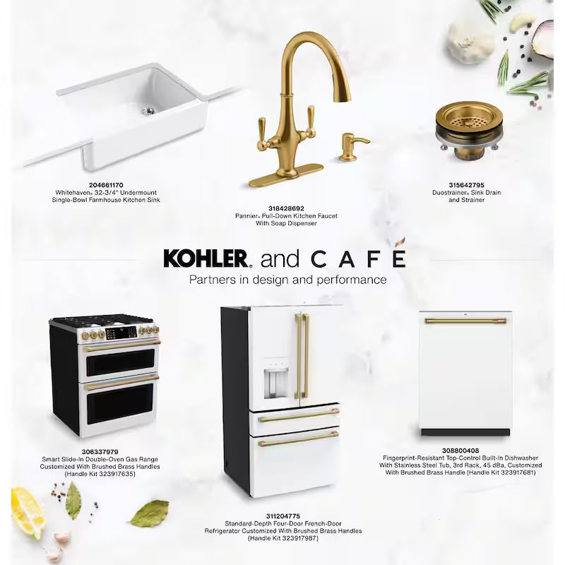 Handle and Knob Kit in Brushed Brass K2227