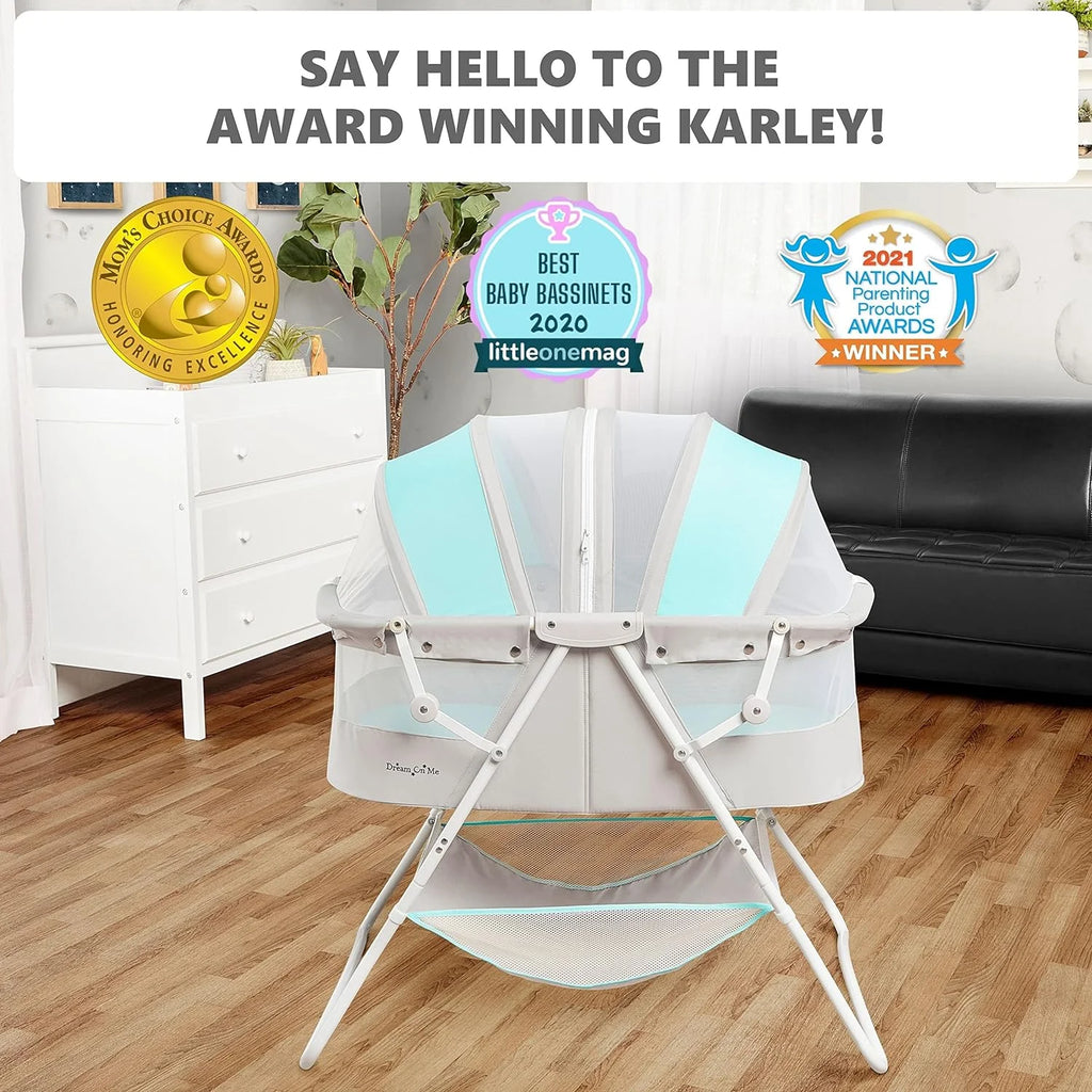 Lightweight Portable Baby Bassinet with Storage Basket C696259
