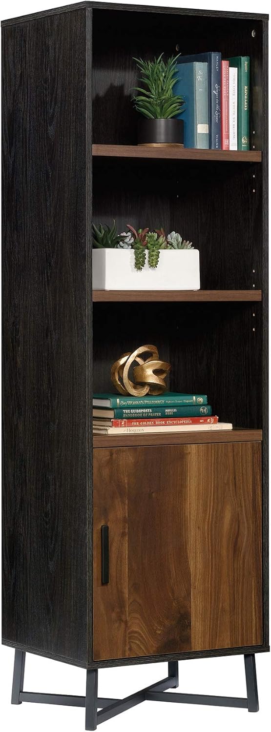 Brew Oak Finish Bookcase with Door T559089