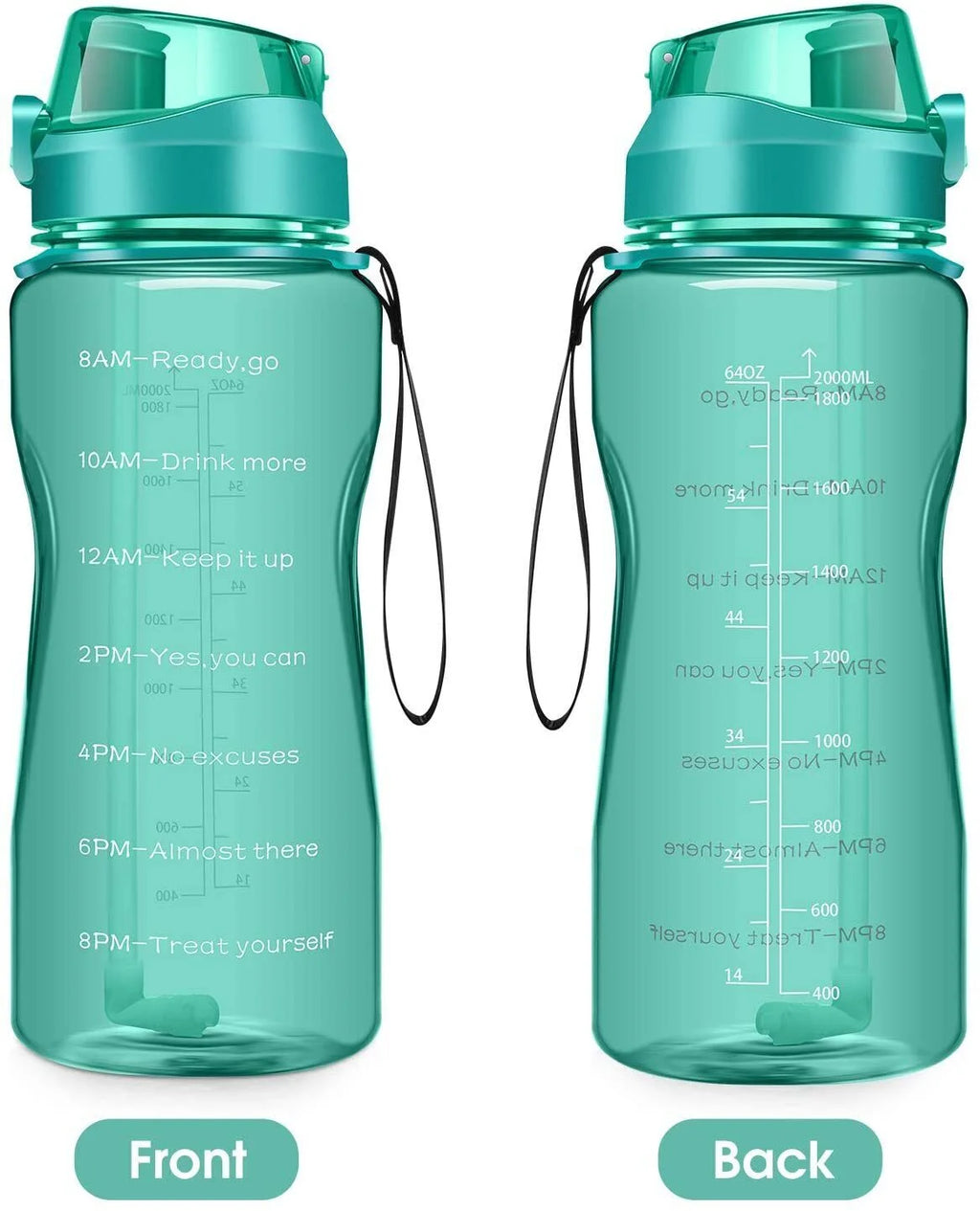 BPA Free 2.2L Water Bottle with Straw Z2472