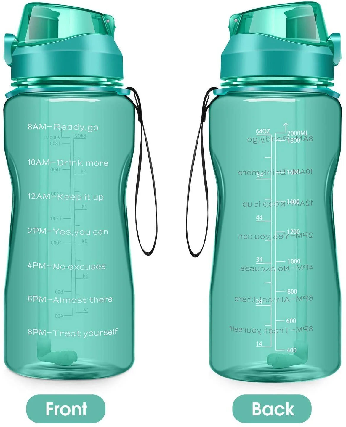 BPA Free 2.2L Water Bottle with Straw Z2472