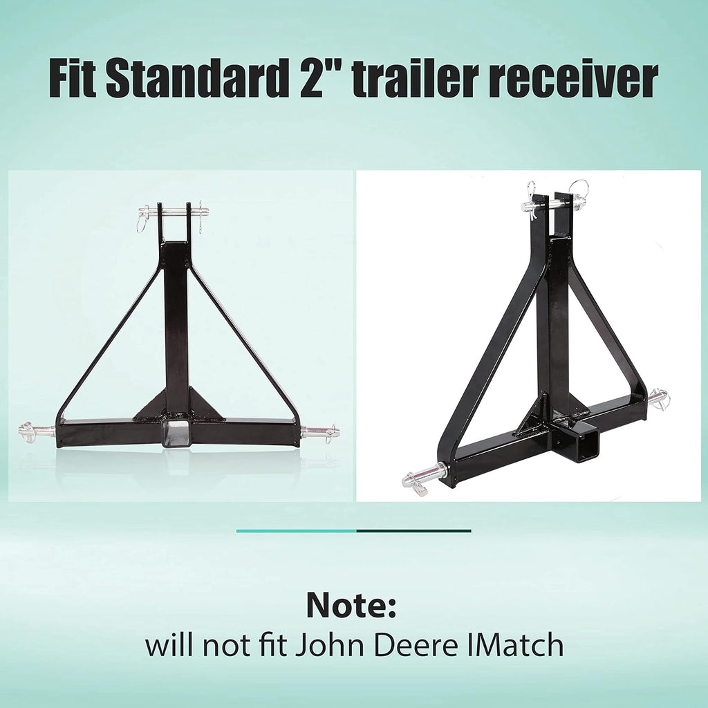 3 Point 2 Receiver Trailer Hitch Drawbar Adapter Pack of 2 Q52153
