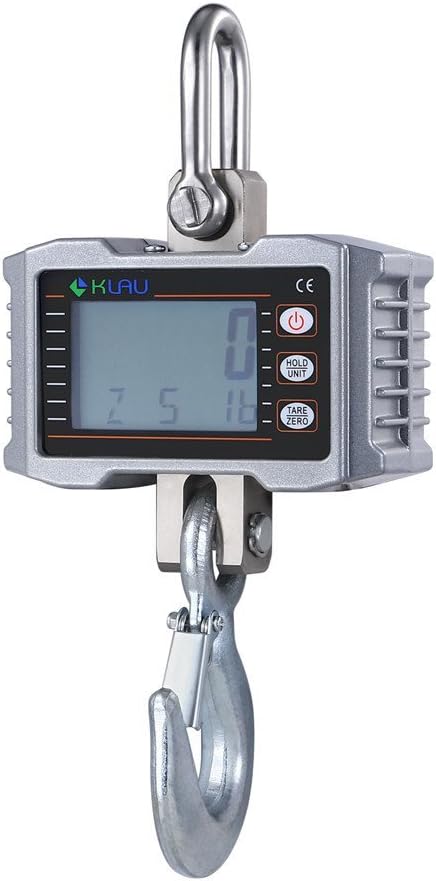 Industrial Hanging Crane Scale 1 Ton 2000 lb LCD Display with Backlight Silver I833234