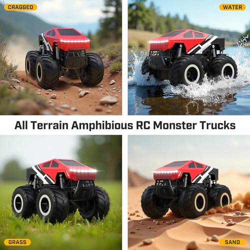 Remote Control Waterproof Monster Truck 1:16 Scale 4WD Off-Road Q38931
