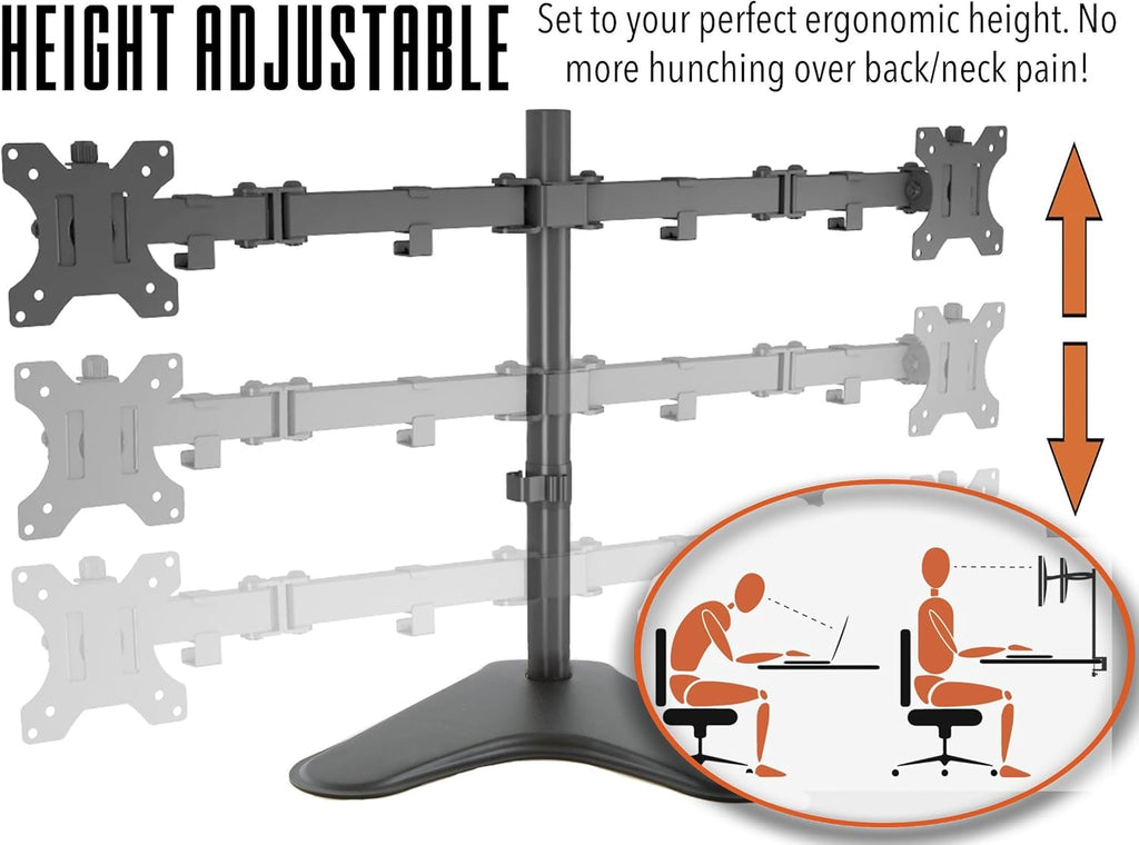 Freestanding Dual Monitor Mount Desk Stand with VESA Mounts S7013