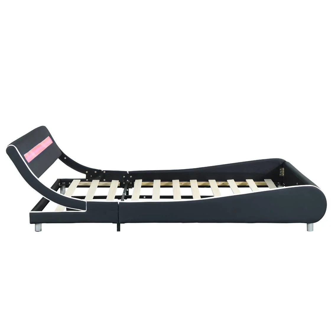 Faux Leather Upholstered Platform Bed Frame Queen Size G272834