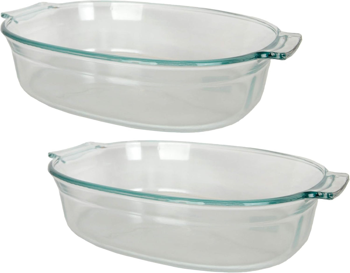 2.5 Quart Glass Roaster Dish - 2 Pack U49689