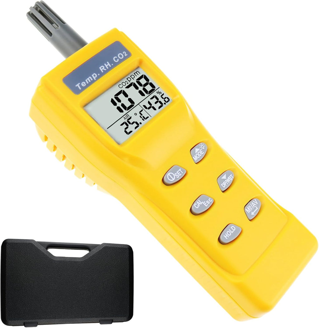 CO2 Detector Temperature Humidity 9999ppm NDIR Air Quality Monitor H8229