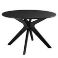 Black Round Wood Dining Table N863
