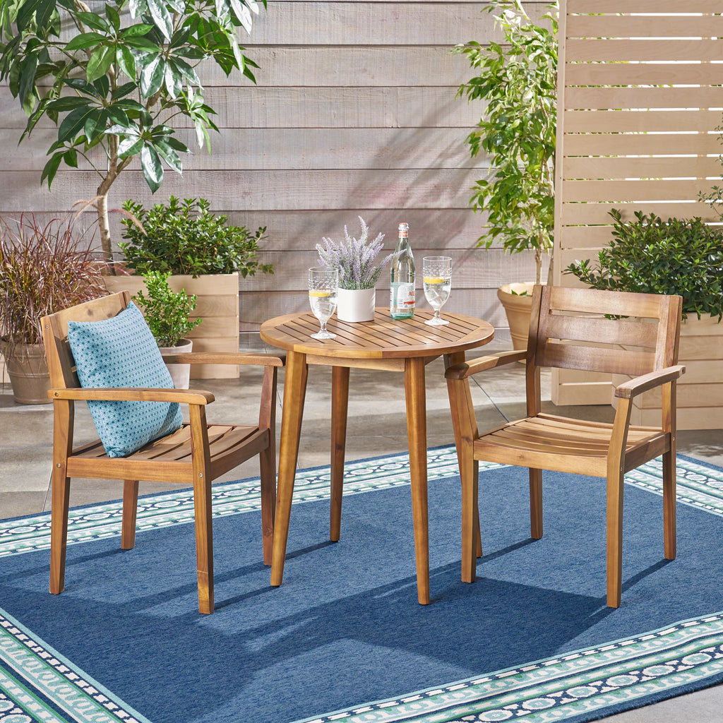 3 Piece Acacia Wood Bistro Set E9271