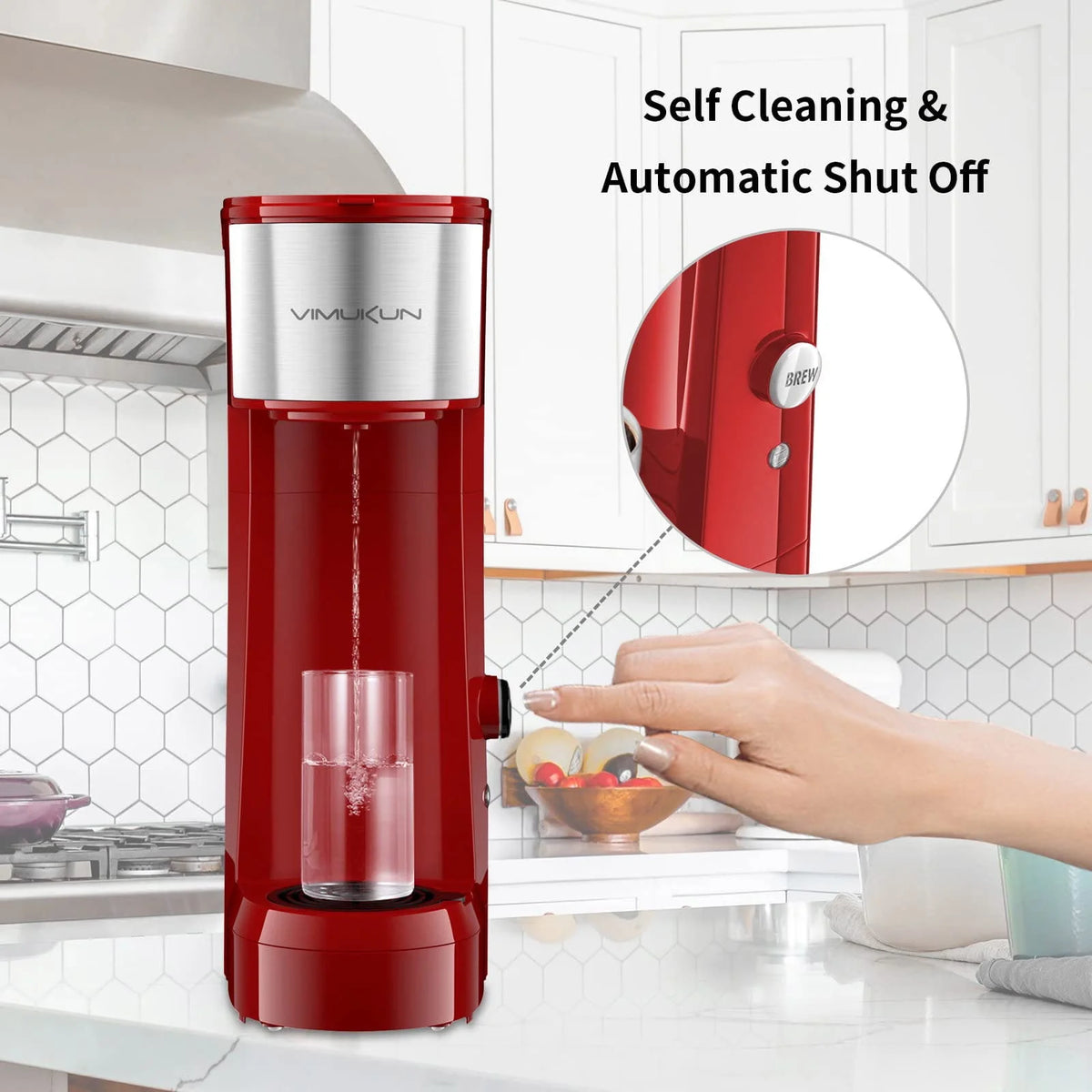 Single Serve Coffee Maker with 6 to 14oz Reservoir, Mini Size E39396