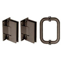 Oil Rubbed Bronze Shower Pull and Hinge Set V3222