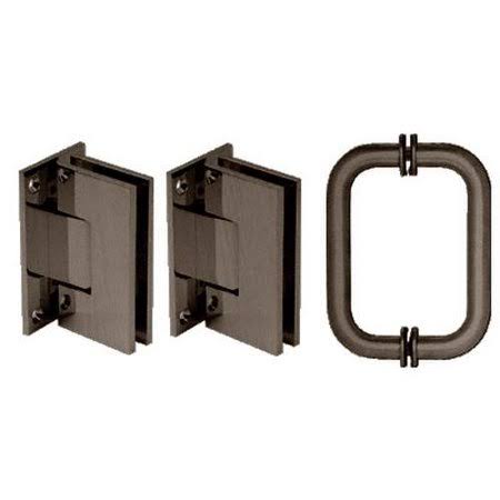 Oil Rubbed Bronze Shower Pull and Hinge Set V3222