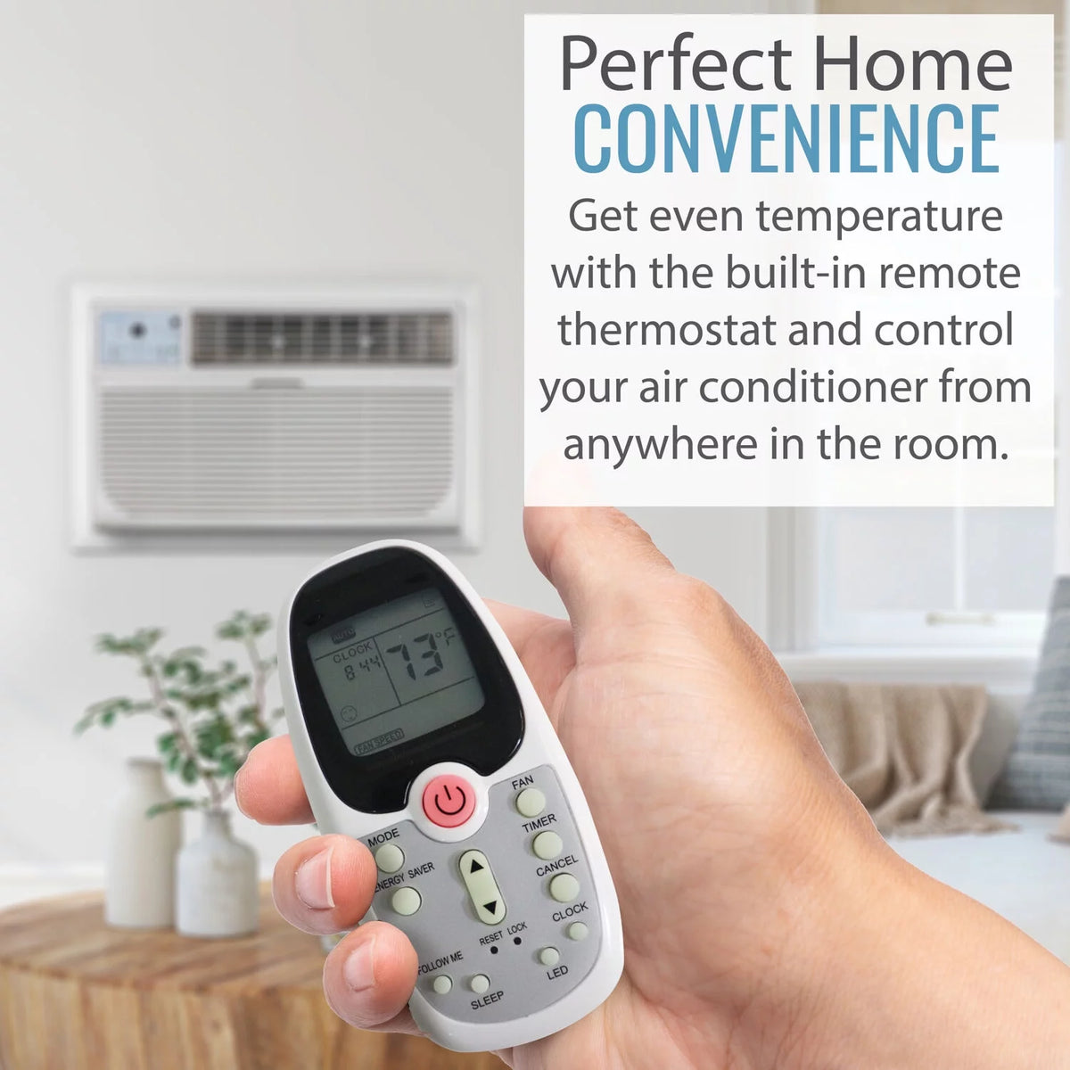 8,000 BTU 115-Volt Through-the-Wall Air Conditioner with Remote, White F91076