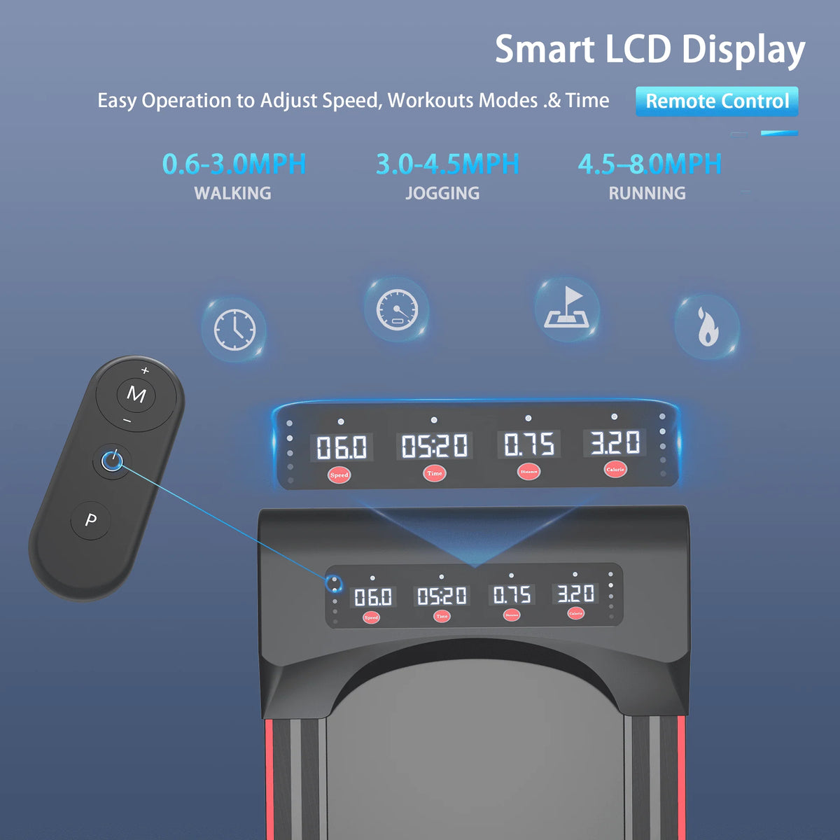 2.5HP Folding Treadmill with LED Display Z315