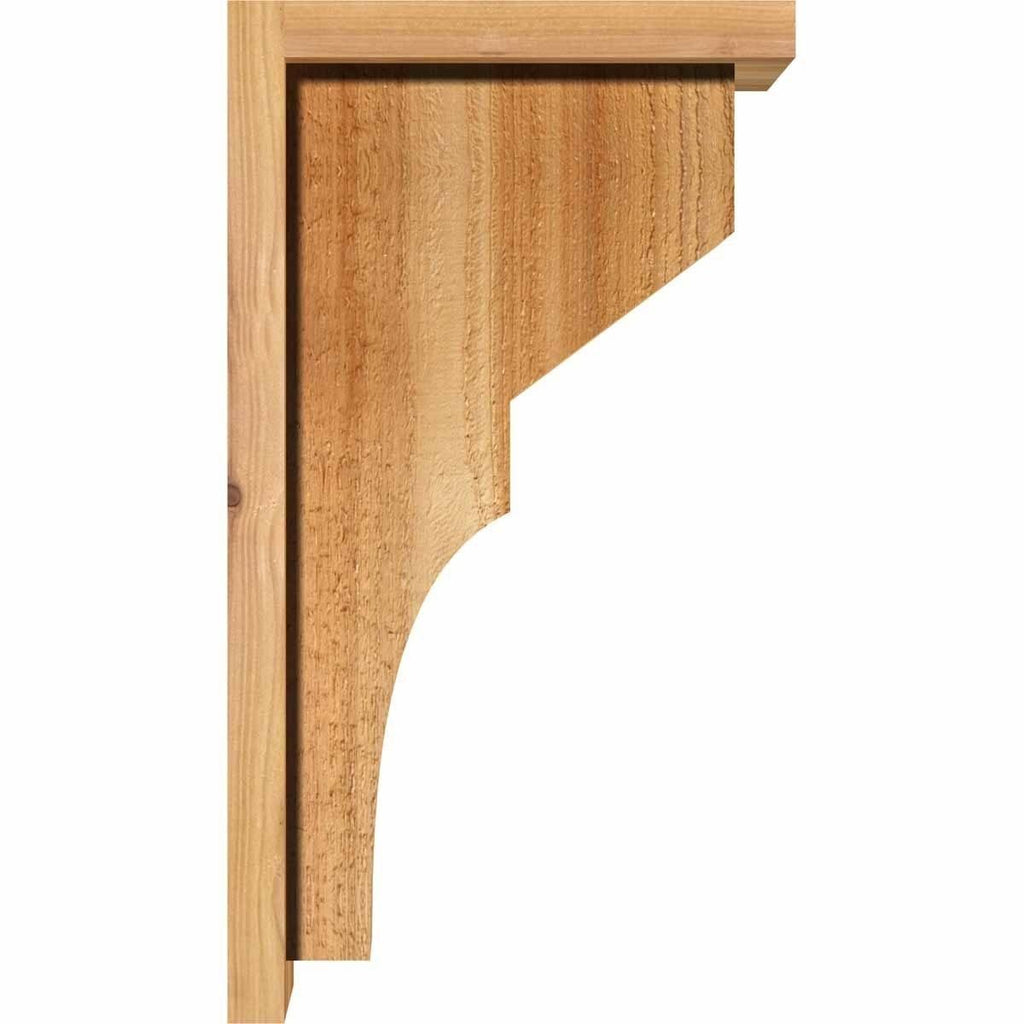 Monterey Rough Sawn Corbel with Backplate, Western Red Cedar N816