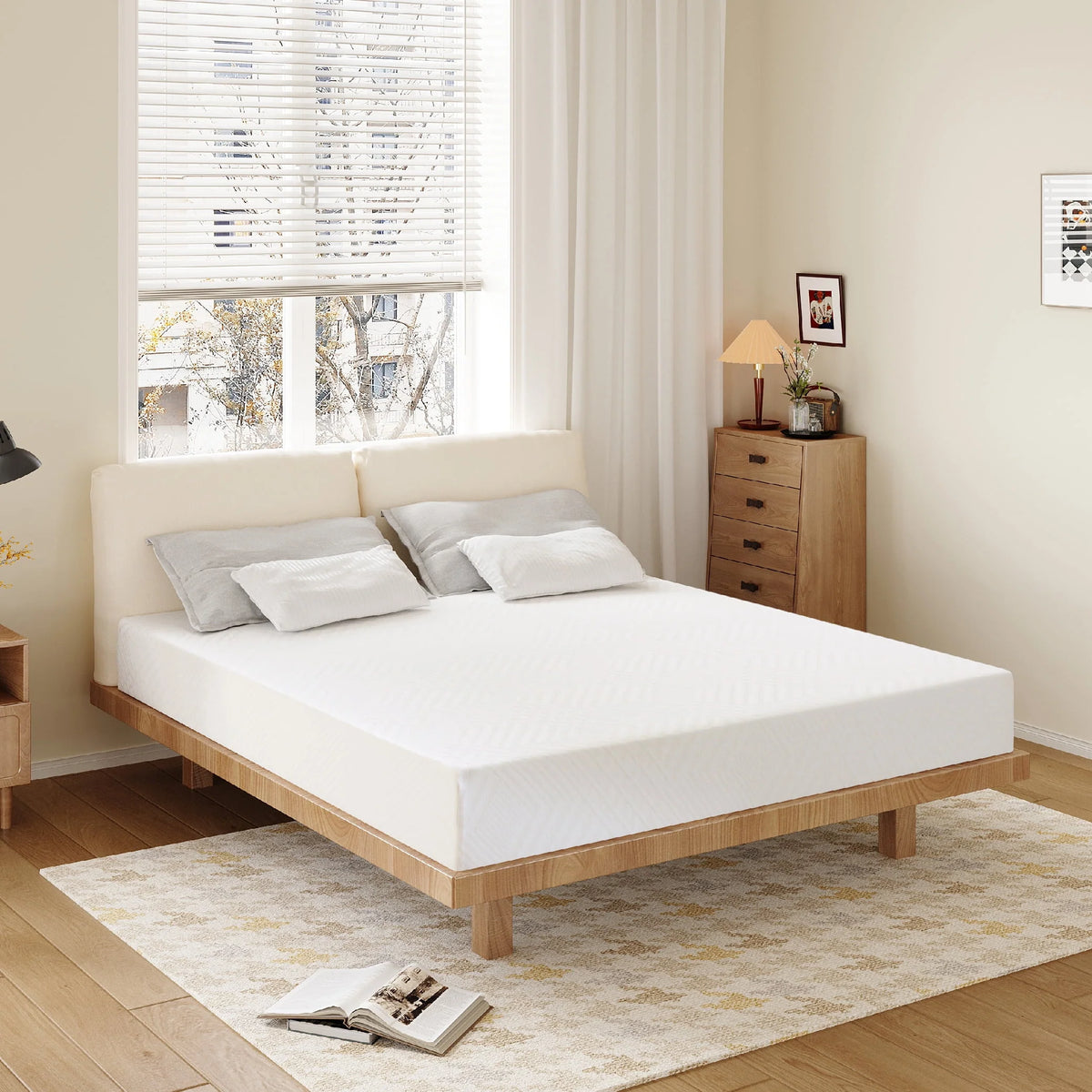 White Twin 6 inch Memory Foam Mattress Y86028