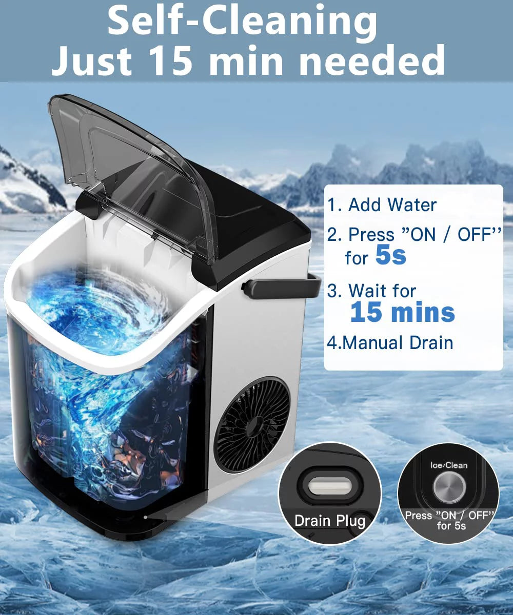 Countertop Nugget Ice Maker 33lbs/Day Self-Cleaning X5483