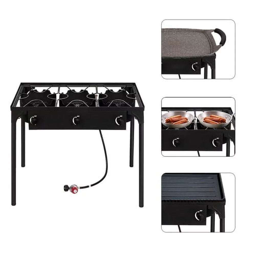 Portable 225,000 BTU 3-Burner Camping Stove B261120