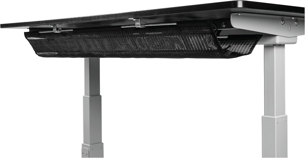 Gray Desk Cable Management Tray with 12 Adjustable Straps R79808