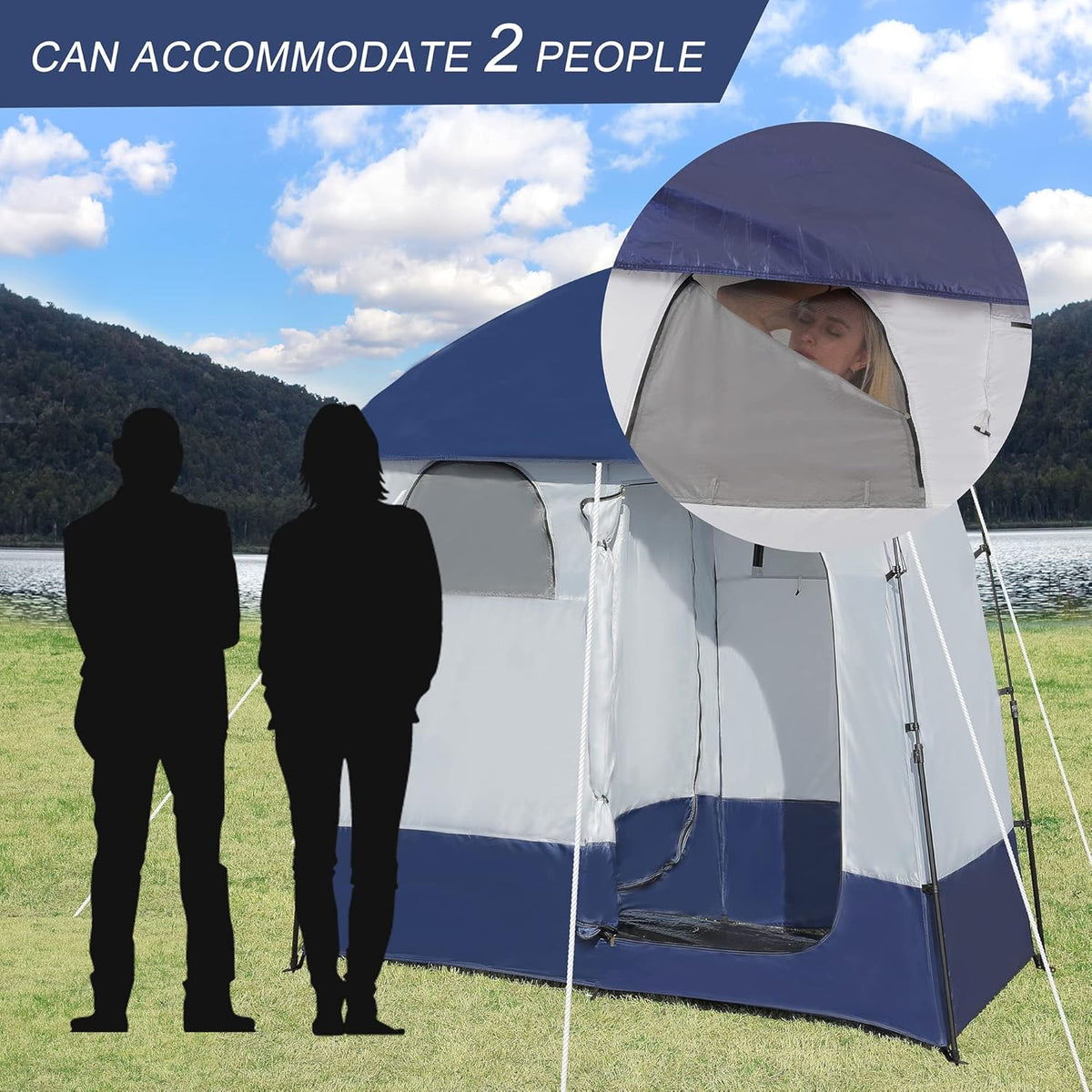 Camping Shower Tent with Floor M669354