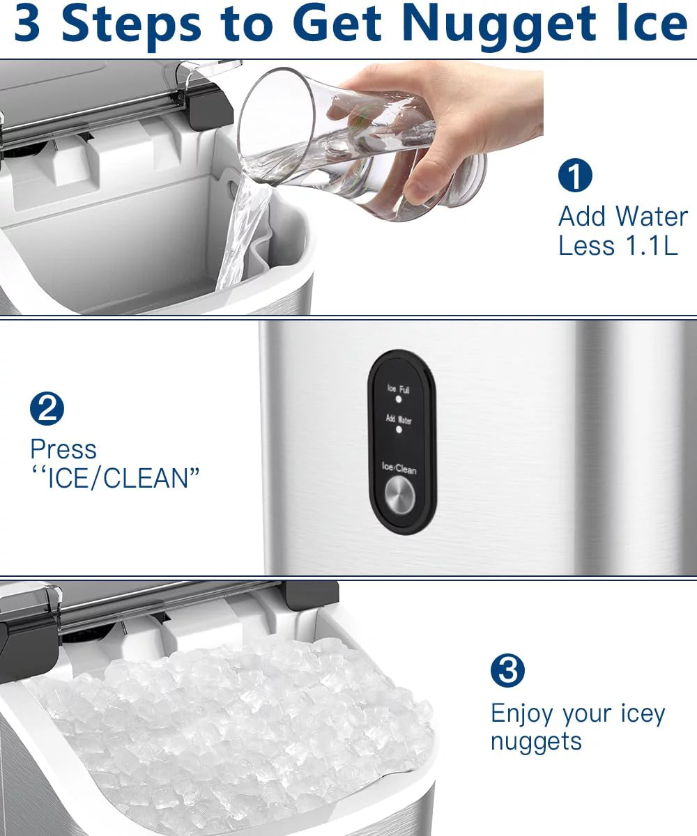Countertop Nugget Ice Maker 33lbs/Day Self-Cleaning X5483