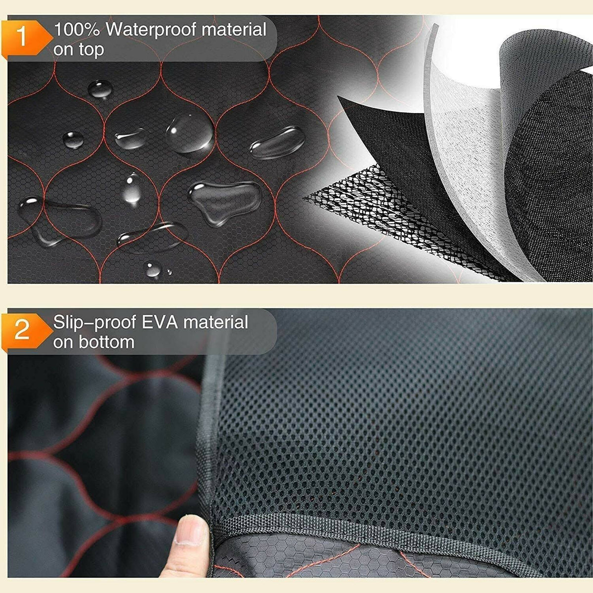 Waterproof Nonslip Heavy Duty Dog Car Seat Cover F4375