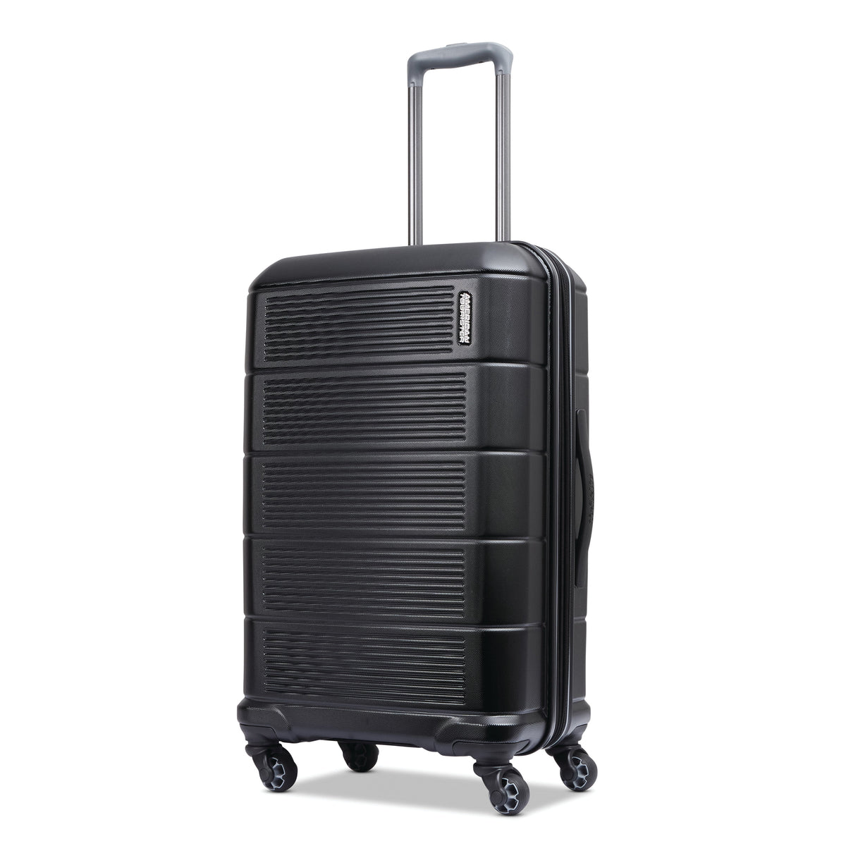 Hardside Medium Checked Spinner Luggage Jet Black Y293