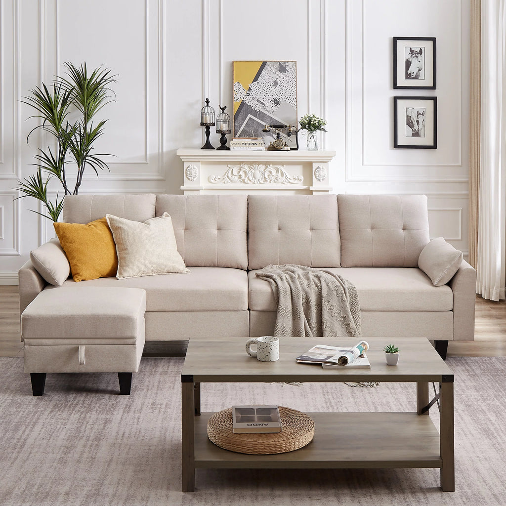 Modern Sectional Sofa with Reversible Chaise Q35731