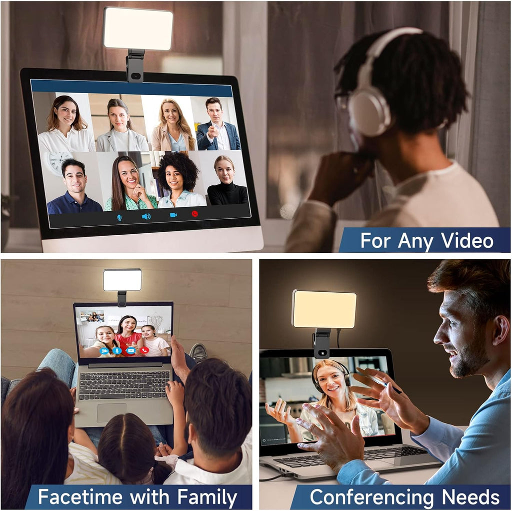 4000mAh Video Conference Lighting with Clip, Stepless Dimming, 3 Modes L486