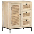 Solid Mango Wood and Natural Cane Sideboard N326