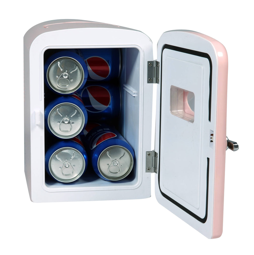 Portable Retro 9-Can Mini Fridge O37556
