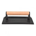 Commercial Cast Iron Steak Press with Wooden Handle V6340