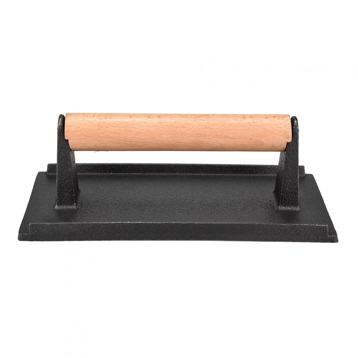 Commercial Cast Iron Steak Press with Wooden Handle V6340