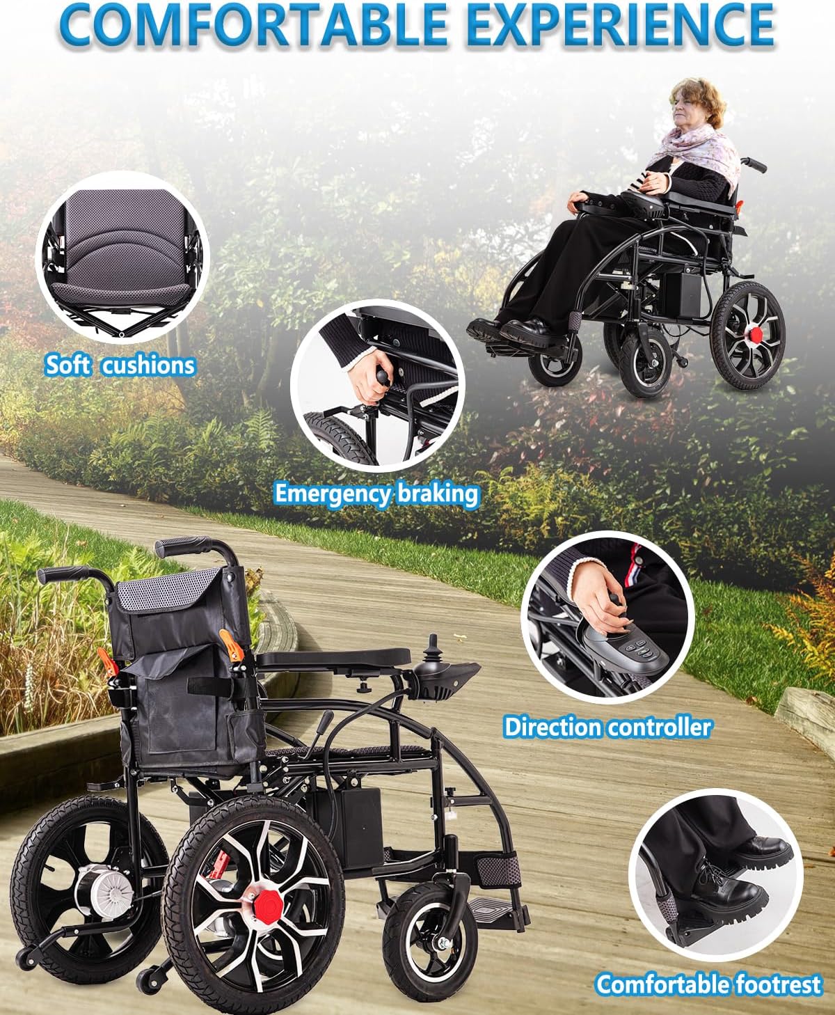 Lightweight Foldable Motorized Wheelchair X580009