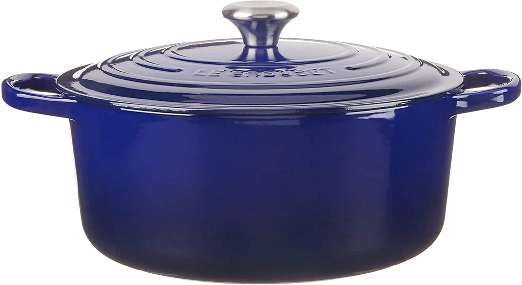 Enameled Cast Iron Round Dutch Oven, 7.25 qt., Indigo F566304