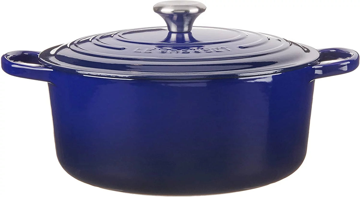 Enameled Cast Iron Round Dutch Oven, 7.25 qt., Indigo F566304
