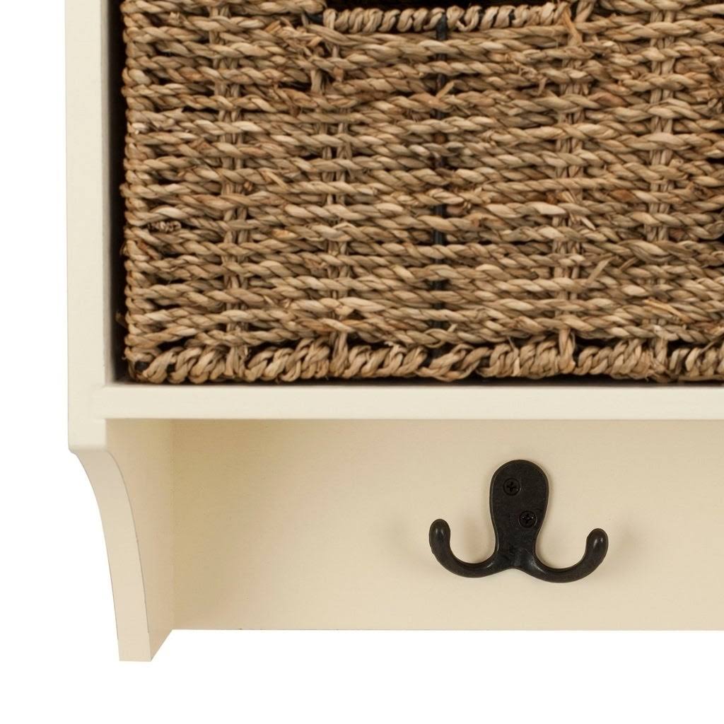 White Hanging 3 Basket Wall Rack G494