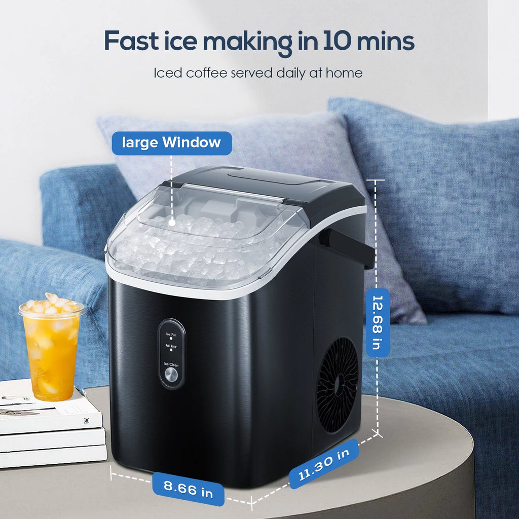 Portable Compact Nugget Ice Maker with Handle Q70127